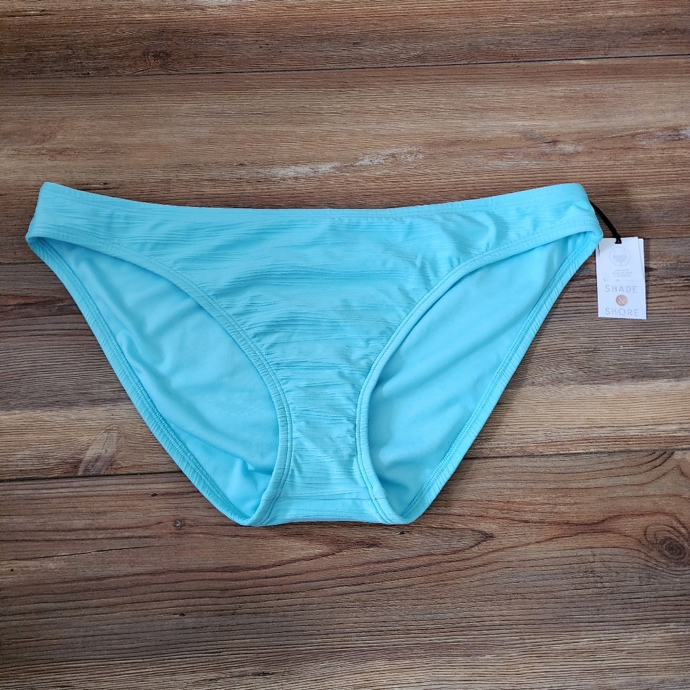 Shade & Shore Bikini Bottom Womens XL Aqua Blue NEW